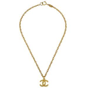 Chanel Gold CC Chain Pendant Necklace 165917